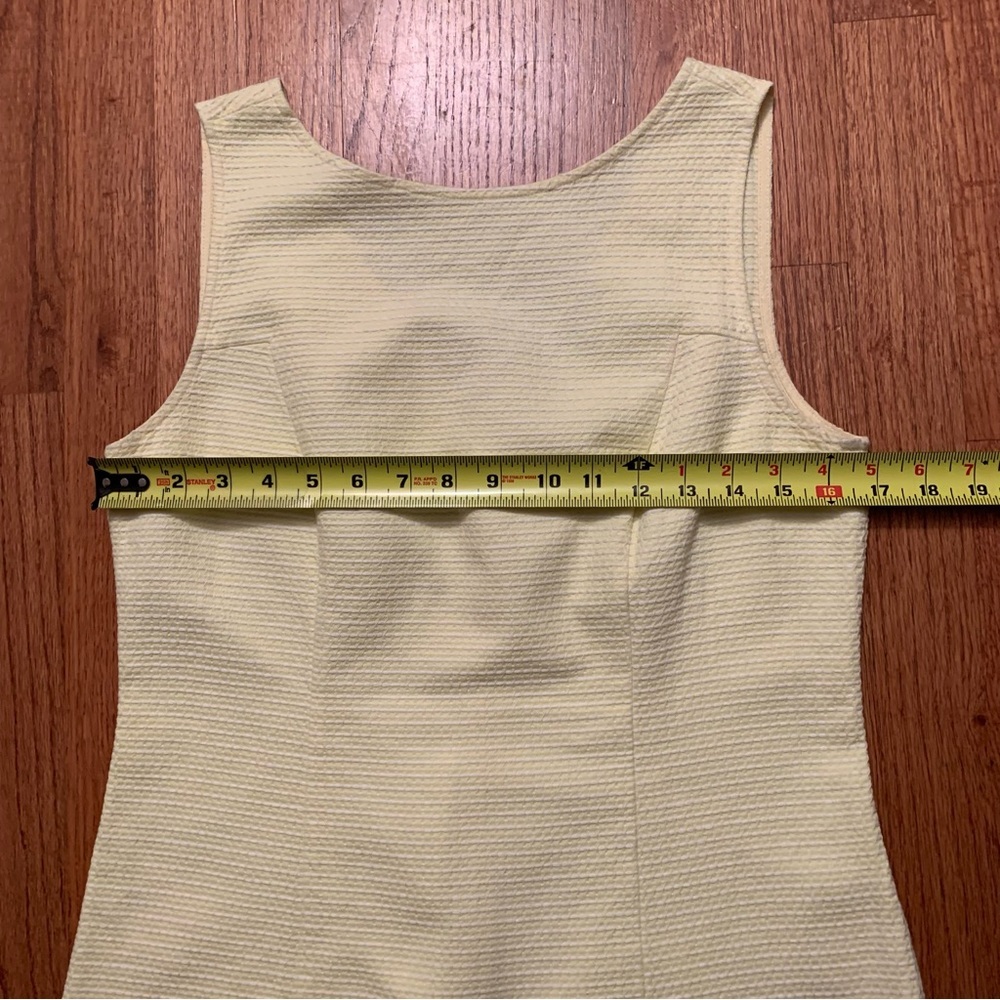 Banana Republic Mad Men yellow white sleeveless top 10 - Picture 13 of 14